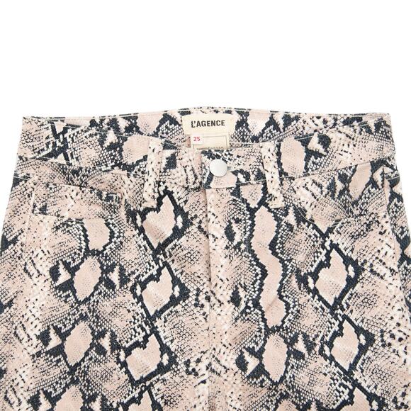 L'agence Margot Paloma High Rise Skinny Snakeskin Print Jeans Size 25 - Picture 4 of 9